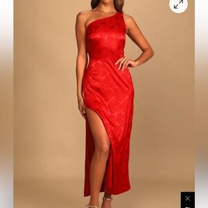 NWT Lulus Red Asymmetrical Dress